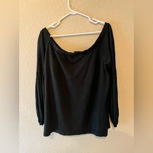 Lane Bryant dark green swoop neck sweater Size 18/20